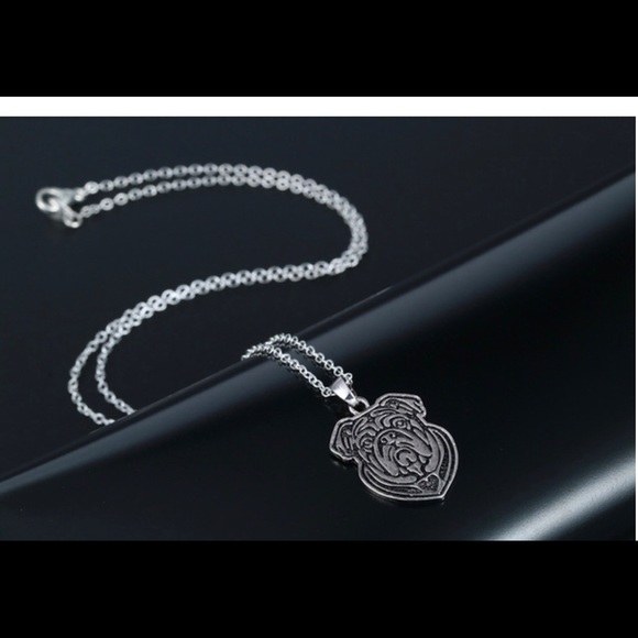 English Bulldog Silver Necklace - Picture 5 of 5